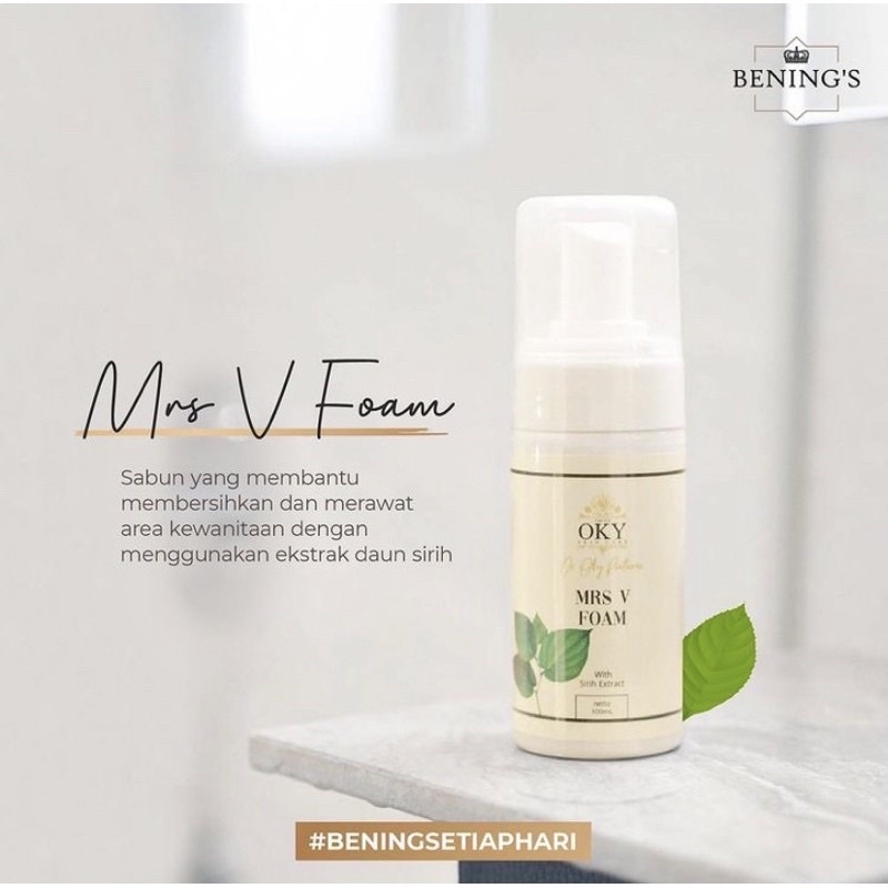 Mrs V Foam | Sabun Kewanitaan by dr. Oky pratama / benings skincare / Benings clinic