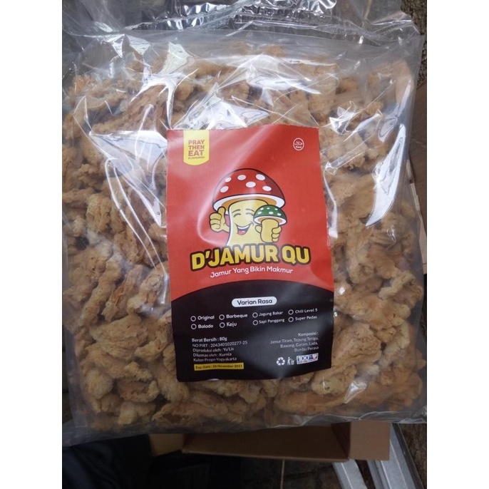 

Jamur Crispy Kiloan / Djamurqu / Keripik Jamur / Camilan / Crispi Non - Original