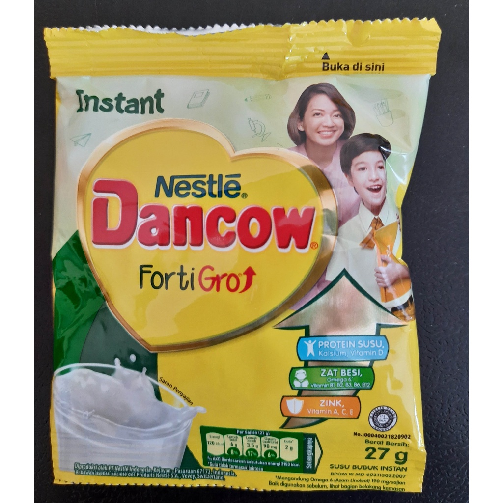 

susu bubuk dancow sachet 27 gram