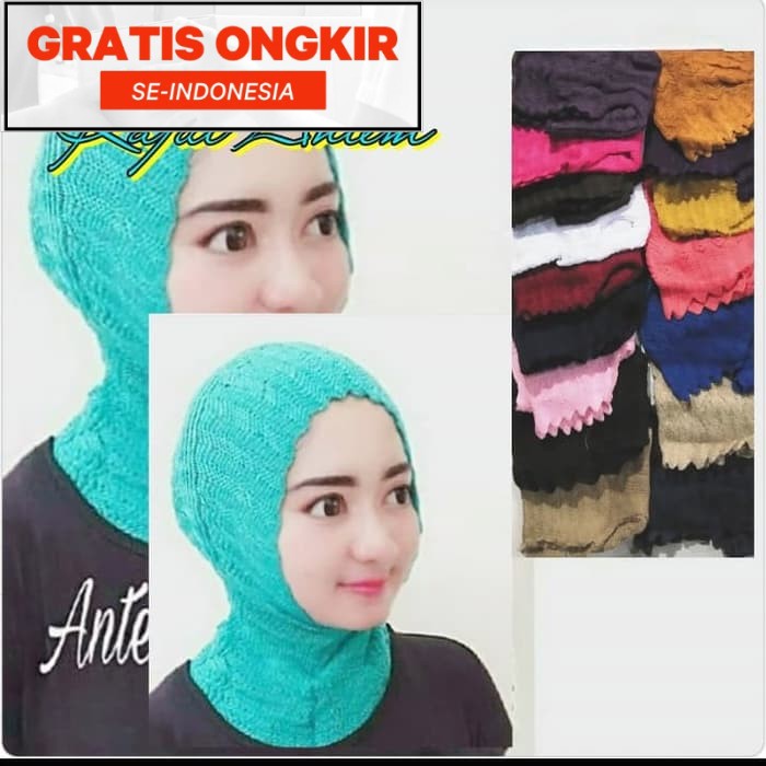 Ciput ninja rajut/ciput antem/ciput rajut antem/ciput rajut ninja/ciput rajut anti pusing