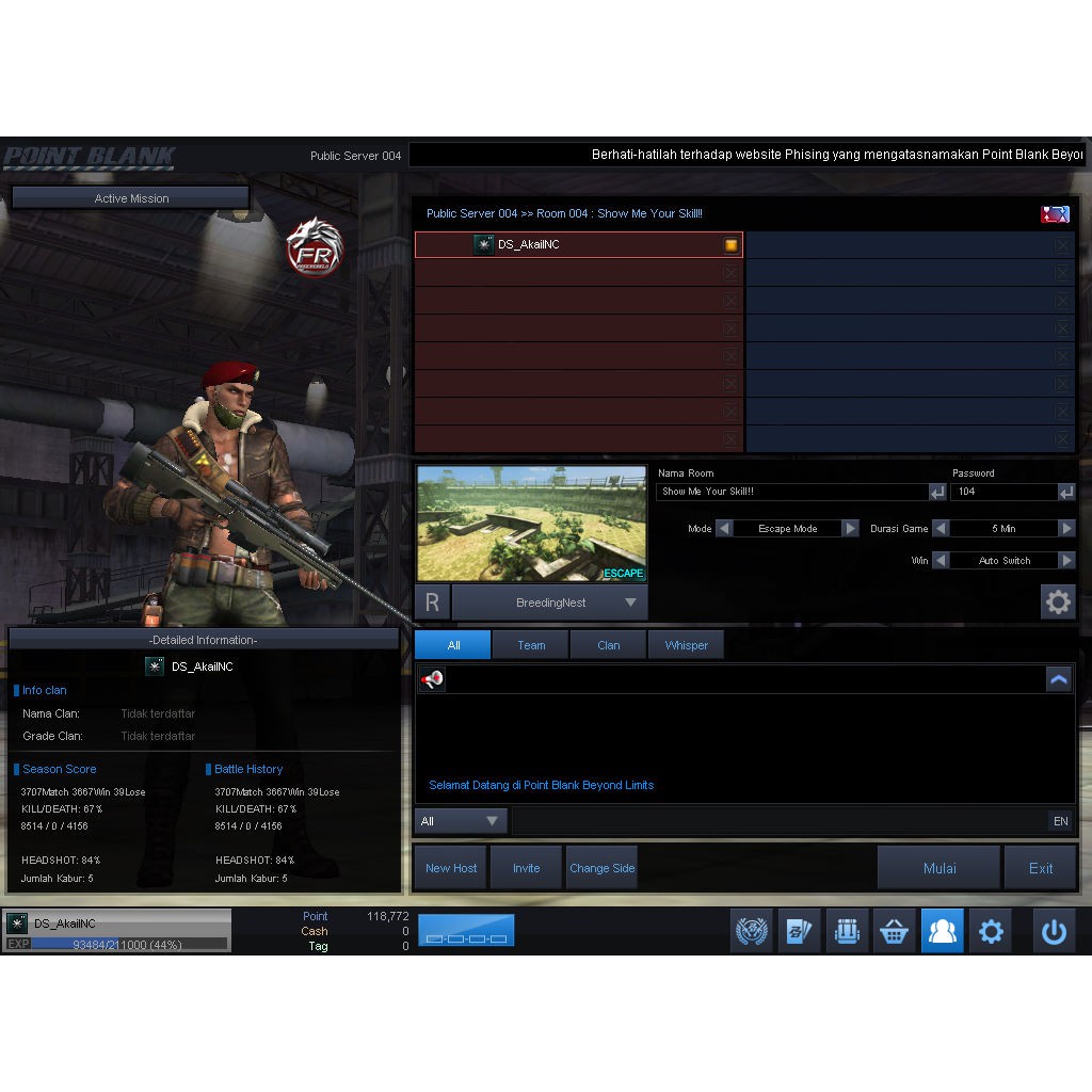 Char Point Blank Zepetto PB Point Blank Beyond Limit ISTiMEWA