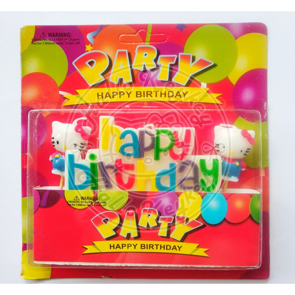 lilin hiasan kue ulang tahun hello kitty