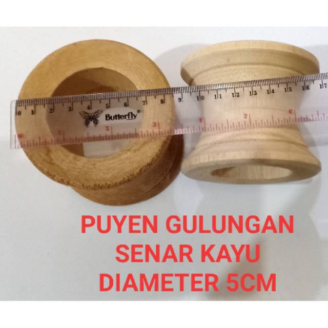 PUYEN KAYU GULUNGAN SENAR KAYU GULUNGAN SENAR PANCING GELENDONG SENAR DIAMETER 5CM