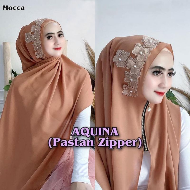 Pashmina Reslleting Zipper Renda Cerutty Babydoll