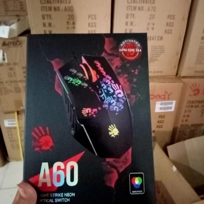 A60 - MOUSE BLOODY LIGHT STRIKE GAMING / Mouse Gaming Murah A60