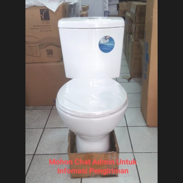 Kloset Duduk Siram Otomatis Model Dua Tombol