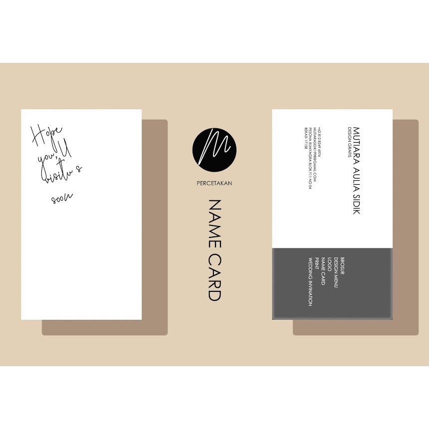 

name card gray business