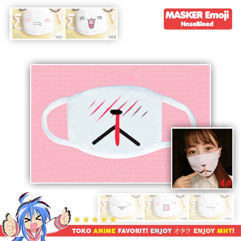 Masker Emoticon / Kaomoji Mask bisa untuk Masker Motor