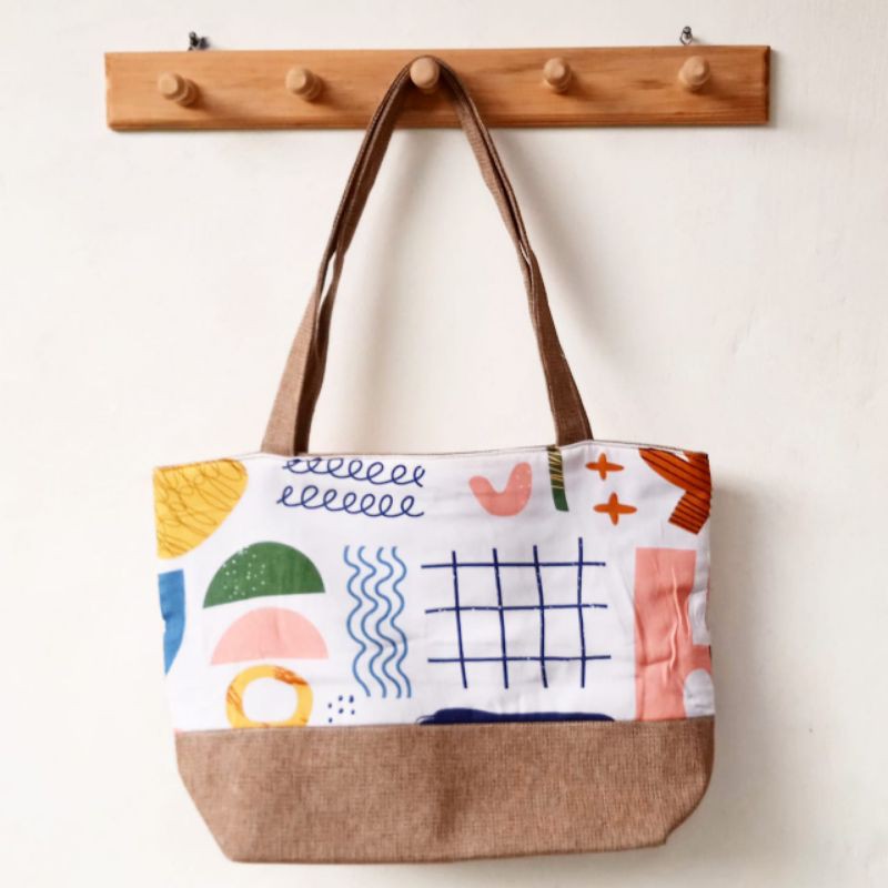 Totebag Fashion Colourful Goni Sintetis