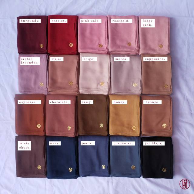 NEW VOAL CREPE BASIC - Rahina Hijab Plain Voal Crepe Polos