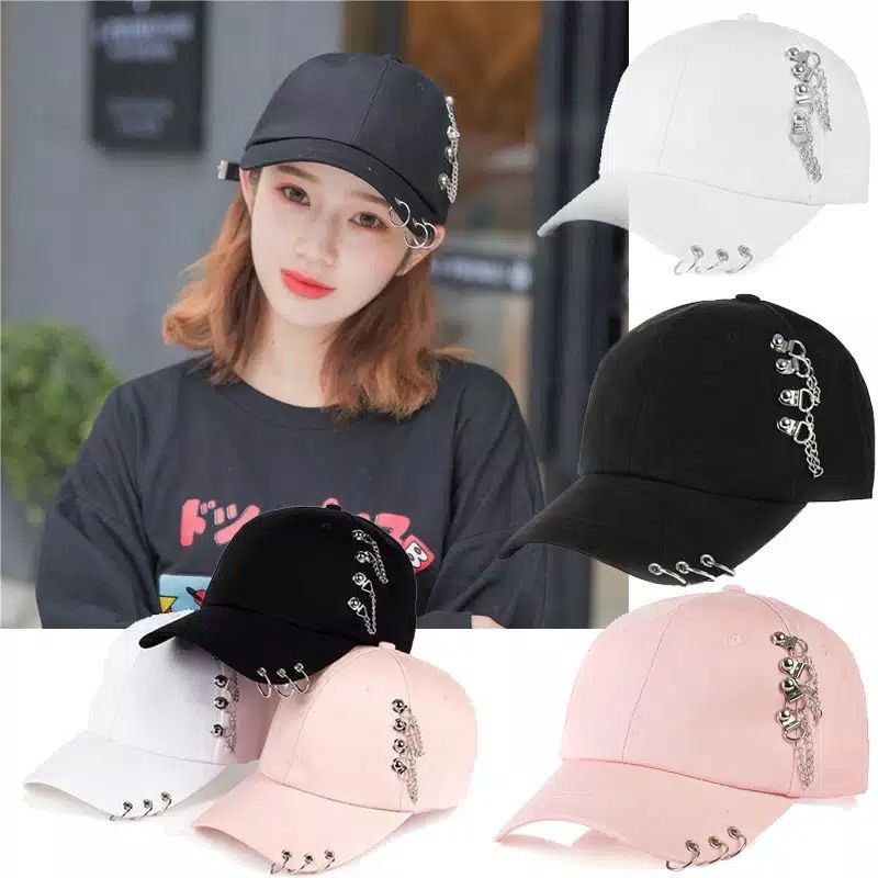 TOPI PRIA/WANITA ANTING RANTAI | TOPI BASEBALL LIDAH BEBEK