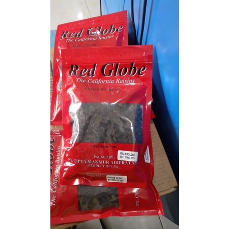 

RED GLOBE RAISIN 250GR, KISMIS CAMPURAN MAKANAN