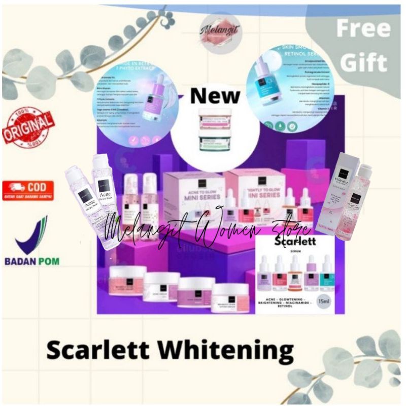 Jual Scarlett all varian/Facial wash scarlet /Serum Scarlett/Facial Wash acne scarlett/SCARLETT