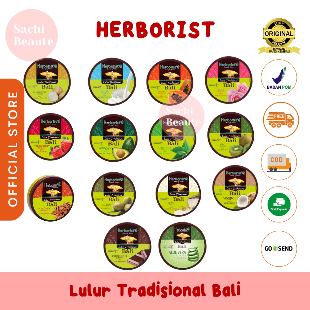 Herborist Lulur Tradisional Brightening Body Scrub Bali 100 gr / 200 gr