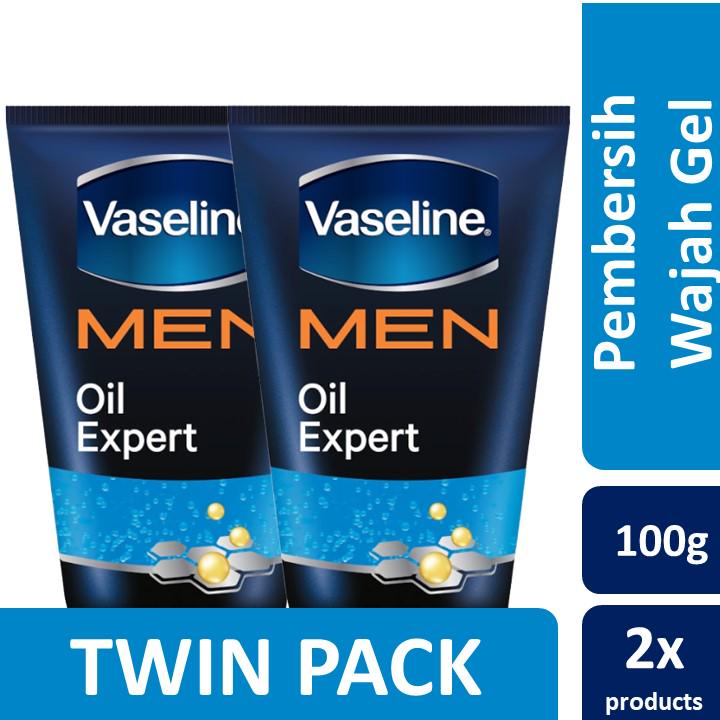 Vaseline Men Gel Oil Expert Facial Wash 2 x 100 gr