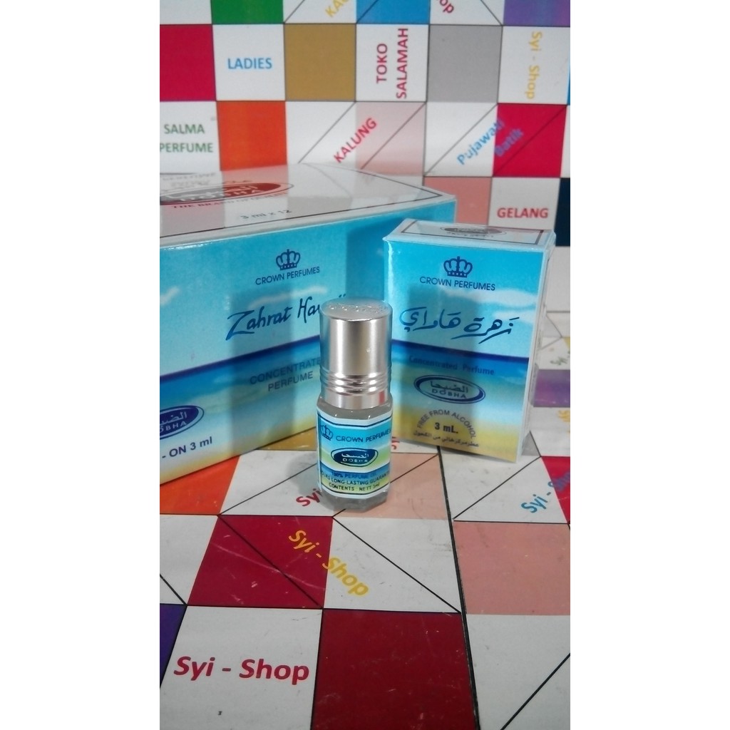 Parfum Roll On Non Alkohol 3 ml By DOBHA Per / Box Isi 12 Botol