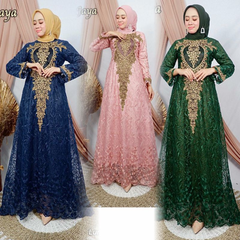 New Gamis Bordir Bidadari Kebaya Gamis tulle modern