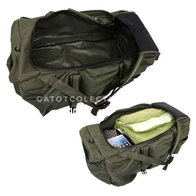 Tas Travel Jumbo Tactical Army Kekinian 90L Hightquality