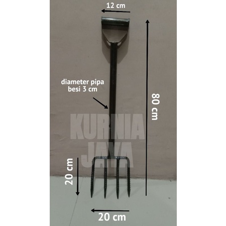 Garpu tanah baja ulir / garpu injak