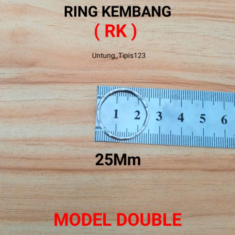 Ring Ganci uk 25 mm isi 144 Pcs Model double Ring Kembang Ring gantungan kunci