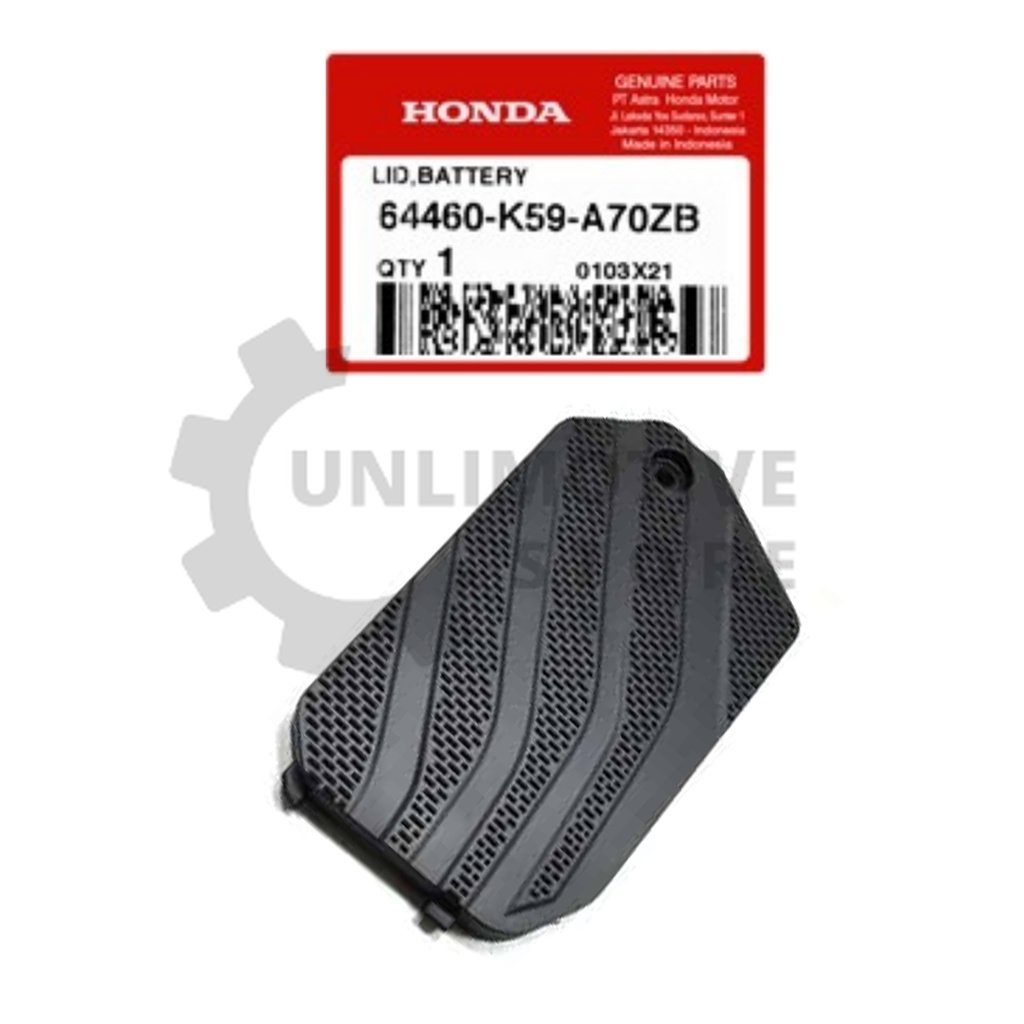 100% Ori 64460-K59-A70ZB Lid Battery Tutup Aki Vario 125 150 LED 2018 2019 2020, tutup accu motor, t