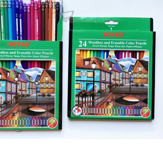 

NEW!⭐ Pensil Warna Dapat Dihapus | Erasable Joyko CP-115 1 SET = 24 Warna .