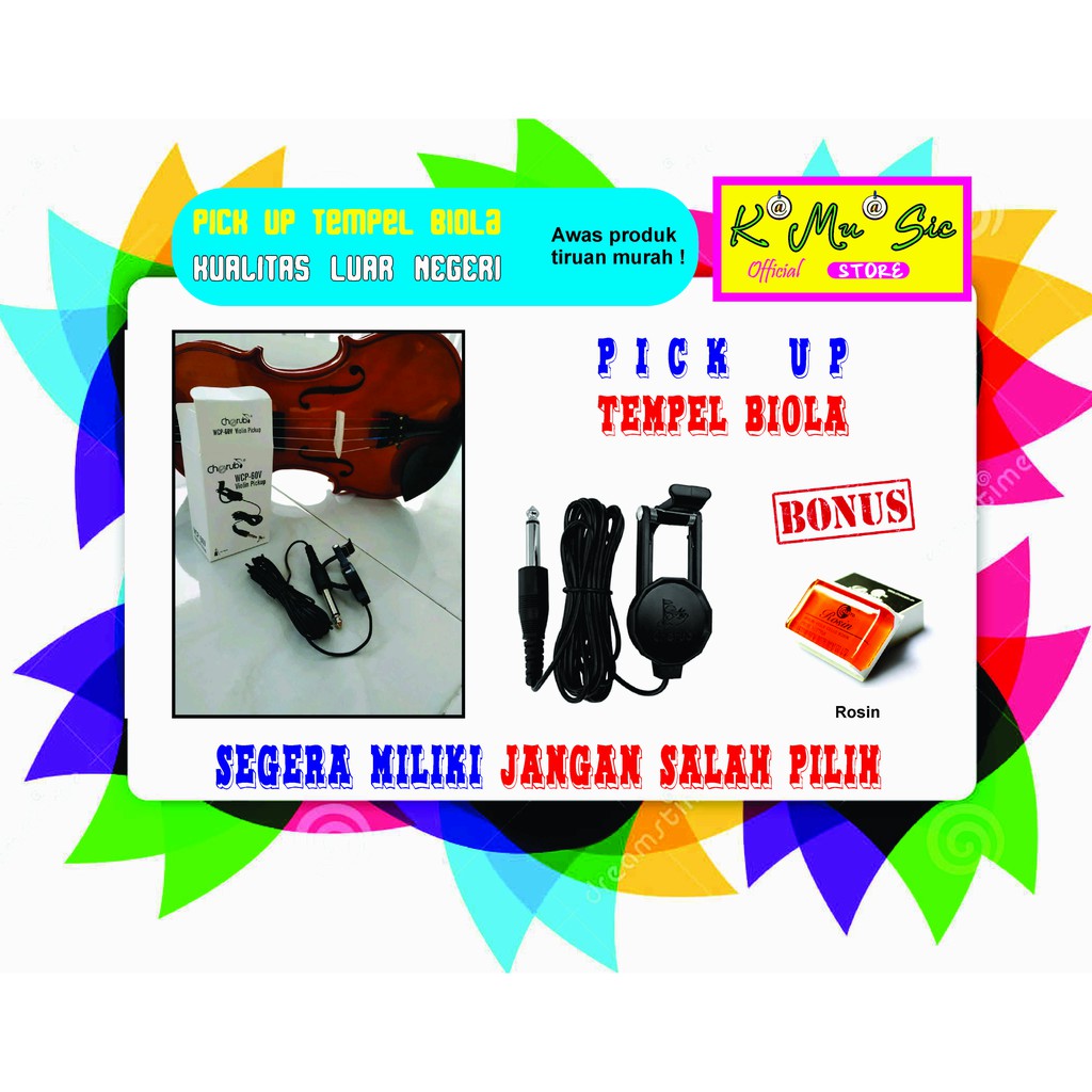 Pick up tempel  biola atau violin