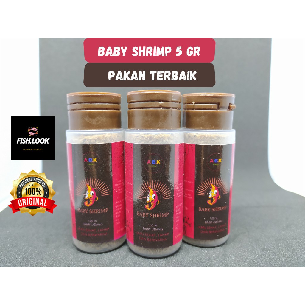 Baby shrimp 5gr / mini shrimp / pakan cupang dan guppy 5gr