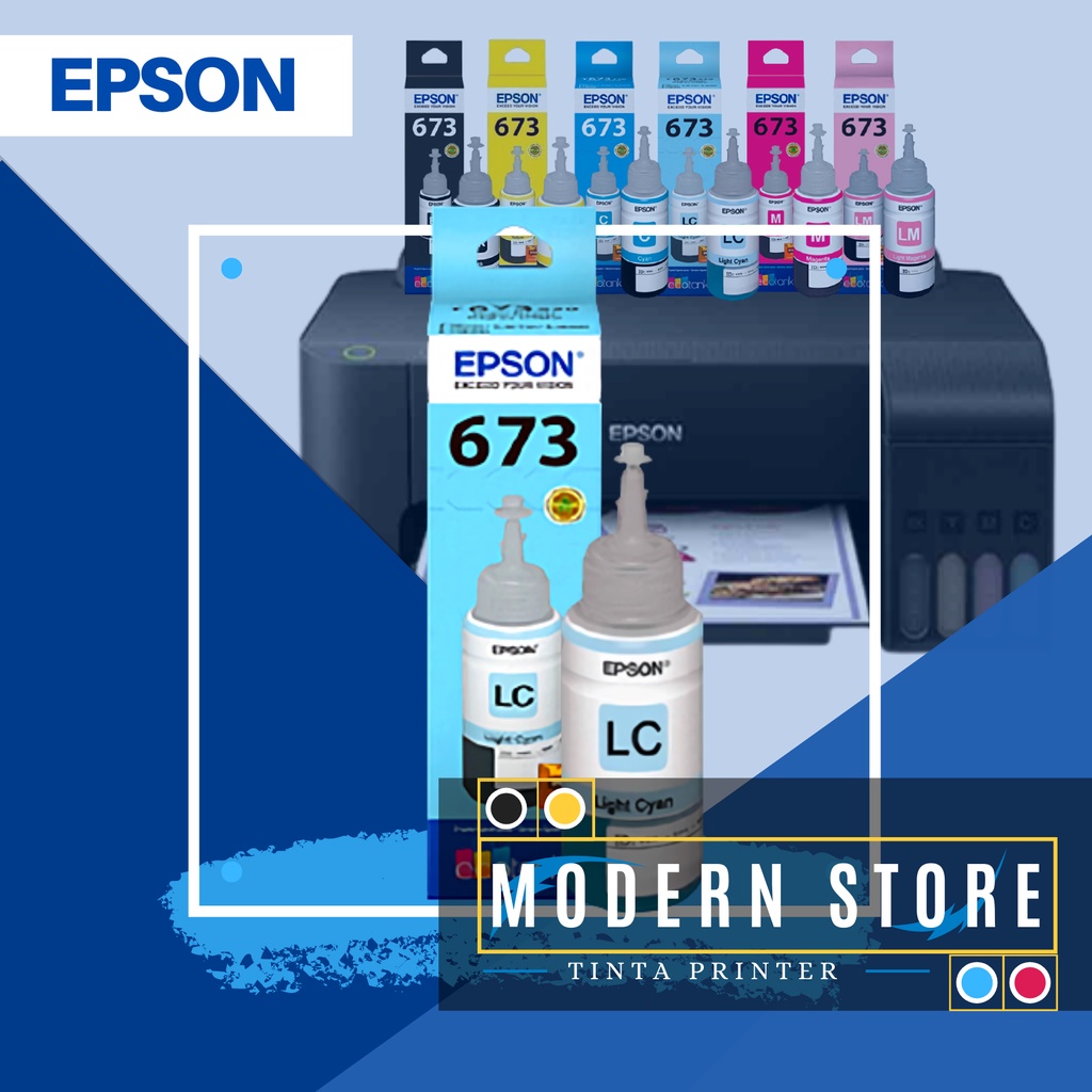 TINTA PRINTER EPSON 673 LIGHT CYAN SERIES L800 L805 L850 L1800