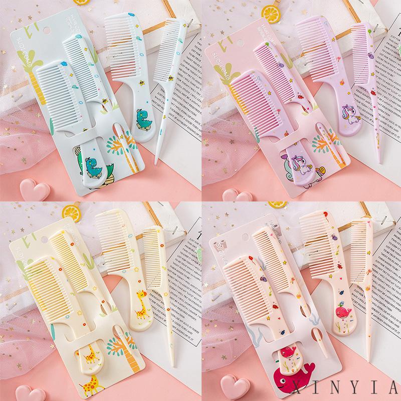 Xia.id 2pcs / Set Sisir Rambut Motif Kartun Hewan Untuk Anak Laki-Laki / Perempuan