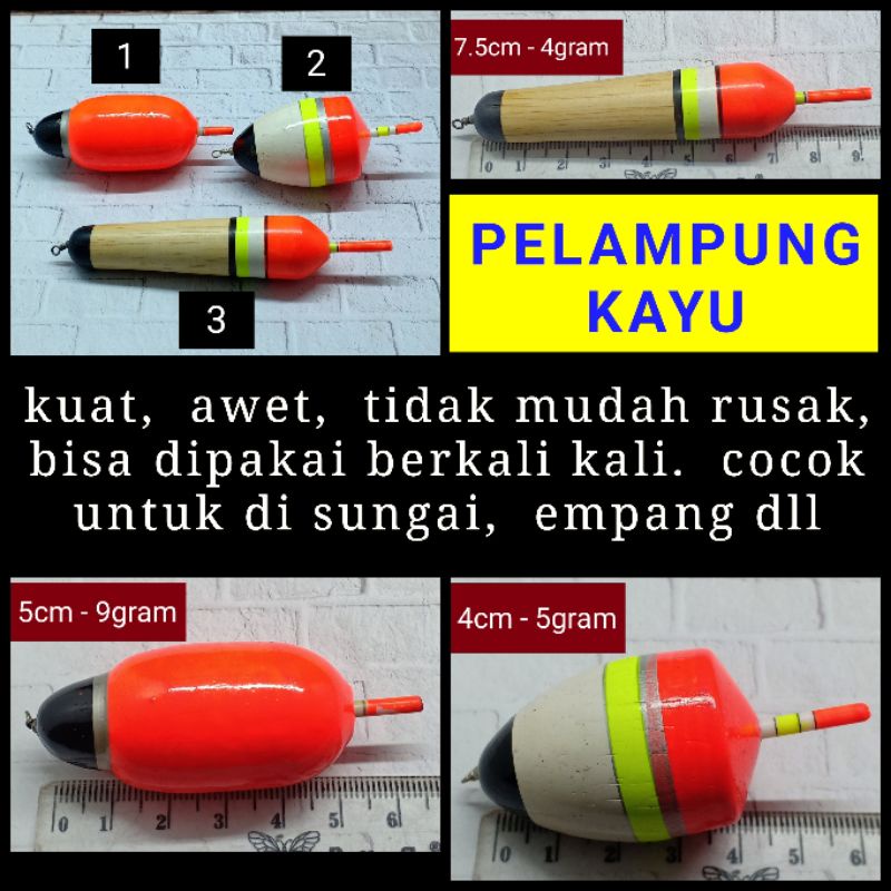 PELAMPUNG KAYU KAIL UMPAN PANCING PELAMPUNG PANCING PELAMPUNG KAIL PANCING SUNGAI MANCING EMPANG PAN