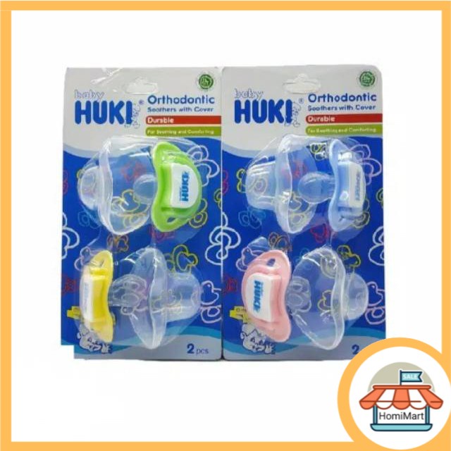 homimart I Huki Empeng Silicone Gepeng Isi 2 Dan Isi 1 Empeng Anak Bayi