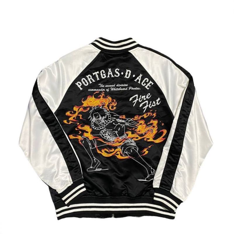 Jaket Sukajan one piece Official rare portgas D ace original