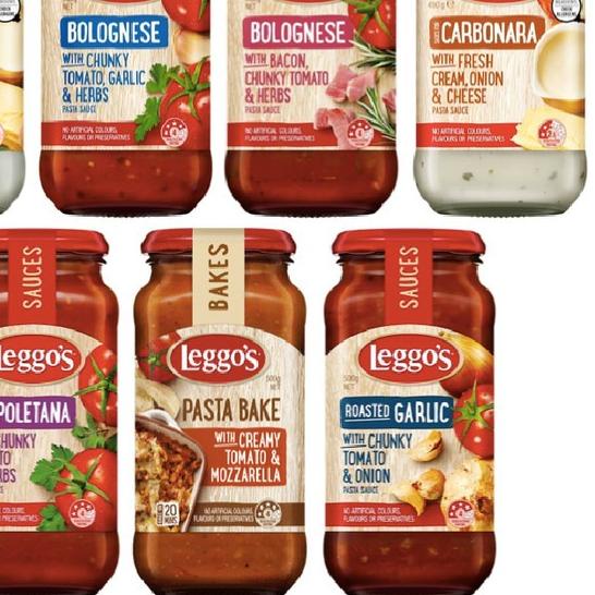 

❂ LEGGO'S PASTA SAUCE 490GR-500GR - BOLOGNESE 500G ➬