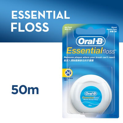 Oral B Oral-B Essential Waxed Dental Mint / Satin Floss - Benang Gigi 50m 50 m