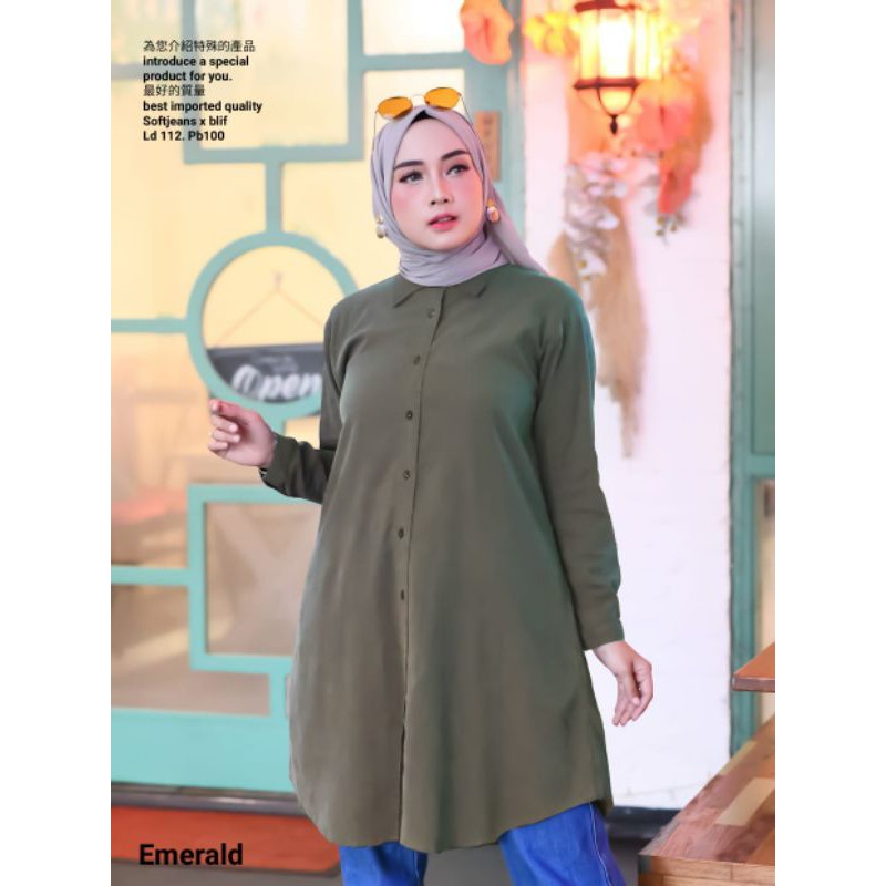 Tunik soft jeans by blif - tunik termurah
