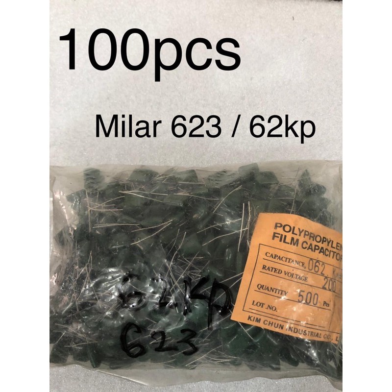 100Pcs Kapasitor Milar 623 milar 62kp