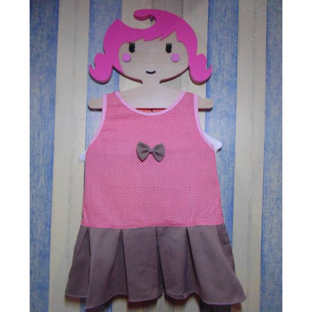 Brown Polkadot Dress Include Wing