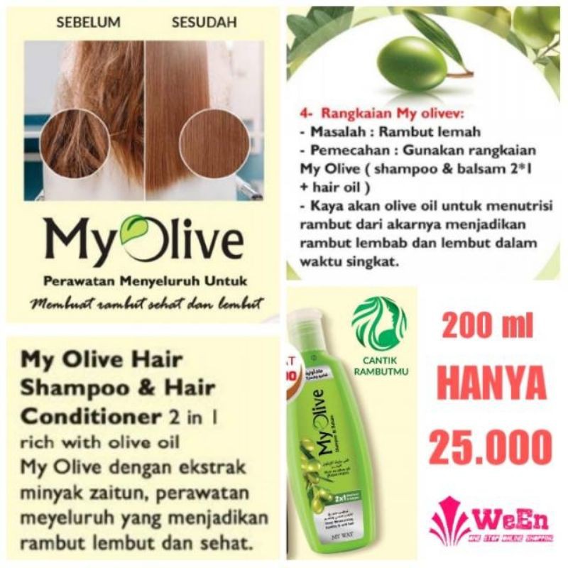 MY WAY My Olive Hair Shampoo &amp; Conditioner 2 in 1 Olive oil my way