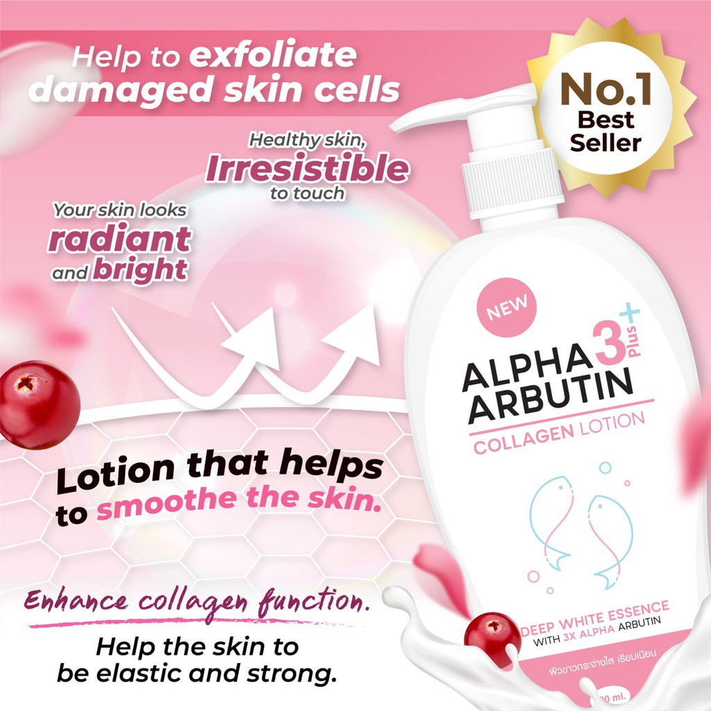 Precious Skin Alpha Arbutin 3 Plus Collagen Whitening Lotion Hand Body Lotion Brightening BPOM Pemutih 500ml PreciousSkin