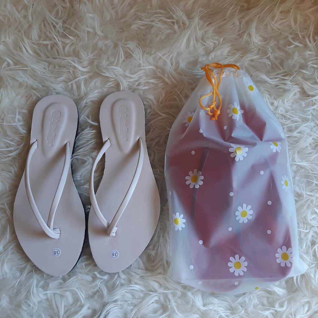 sandal wanita flet slip on golden ways isrin Isran colection-5