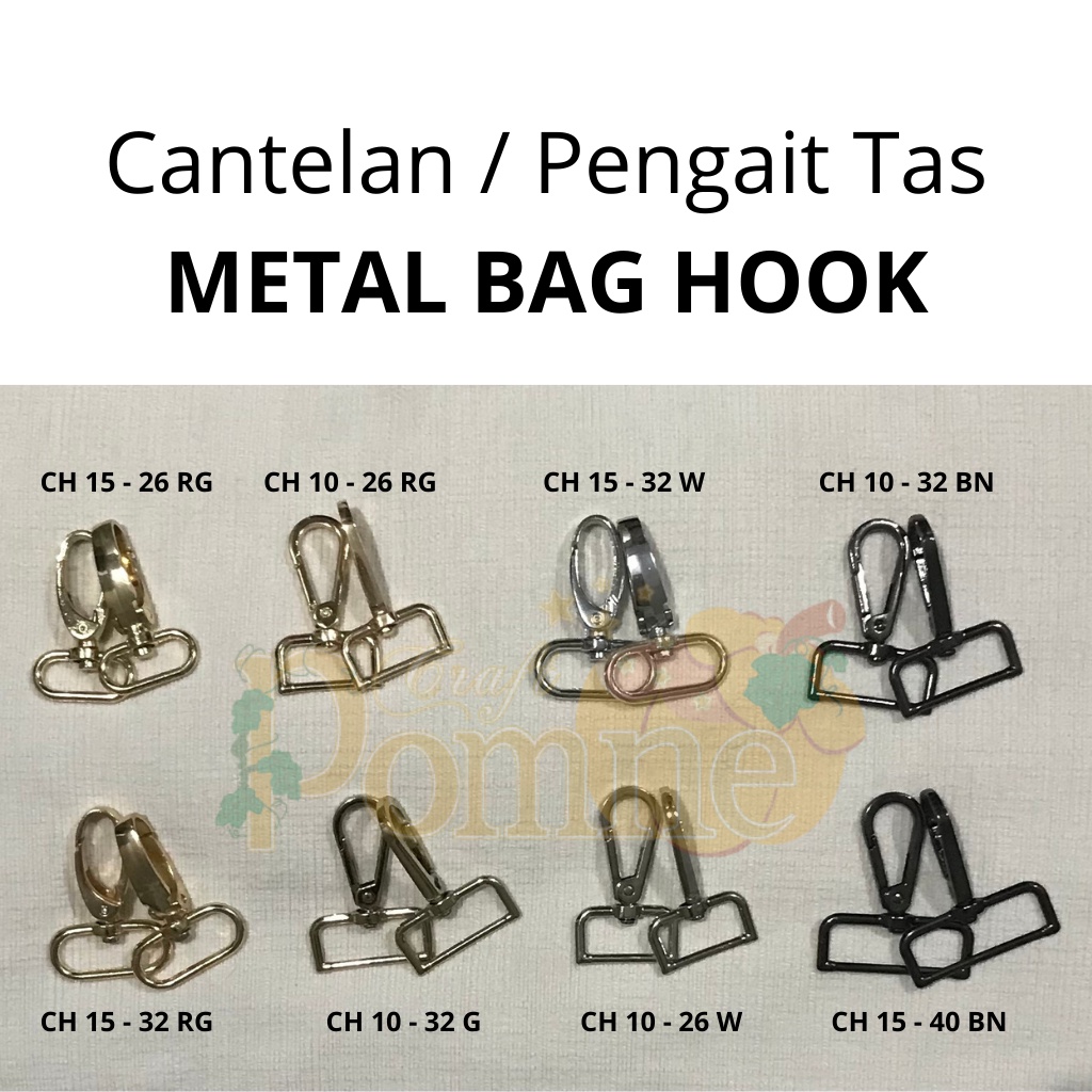 Aksesoris Cantelan Tas / Pengait Tas / Kaitan Tas / Bag Hook / Bag accessories / acessories tas rajut - PART 2