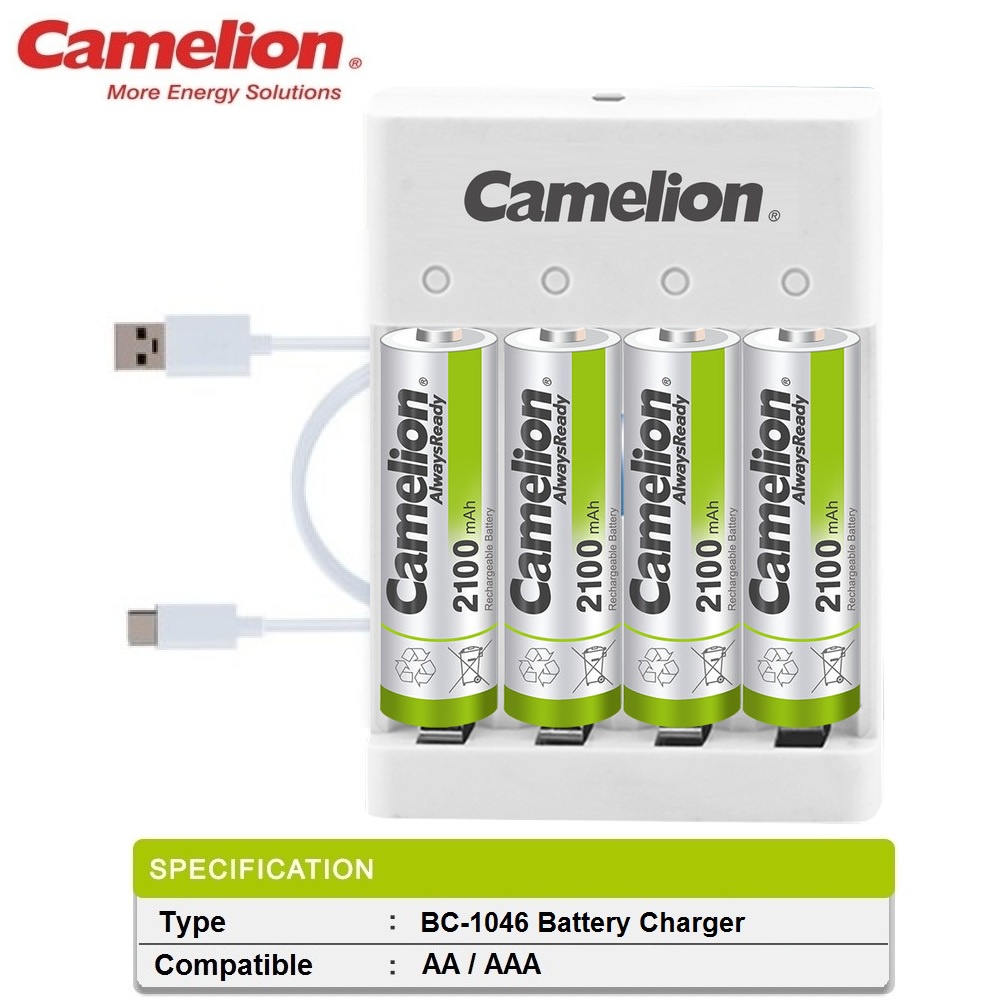 Charger Baterai Camelion BC-0807T + AA 4pcs