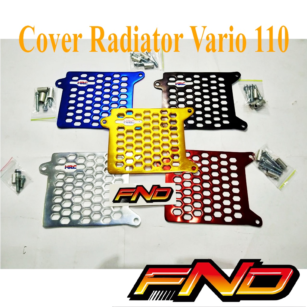 Cover radiator hrc vario 110 cnc vario karbu almunium / tutup cover radiator vario 110 cnc