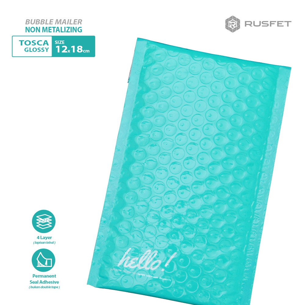 PLASTIK BUBBLE MAILER / AMPLOP BUBBLE PREMIUM TOSCA - SECURITY BAG RUSFET 12X18