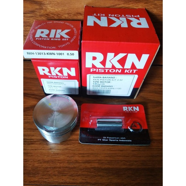 PISTON KIT RKN VARIO 125 SIZE STD 25 50 100 PISTON KIT RKN VARIO 125 TECHNO VARIO 125 FI
