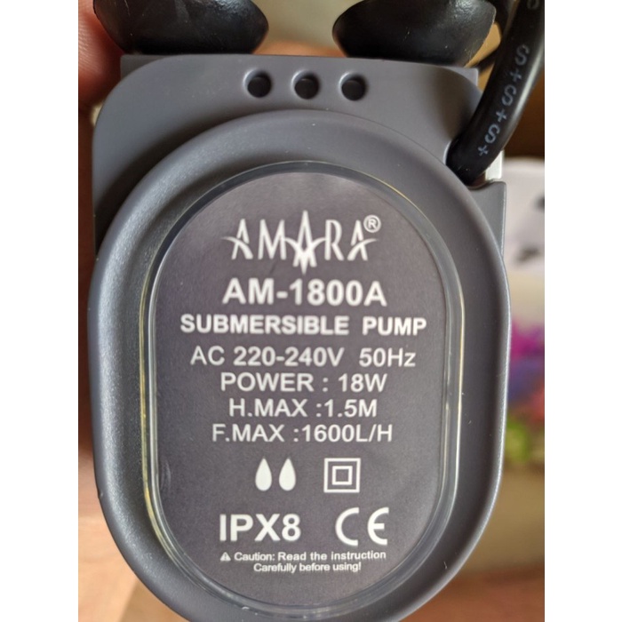 Pompa Air Celup Aquarium Power Head Amara AM-1800A AM1800A AM 1800A Mesin Akuarium Murah Low Watt