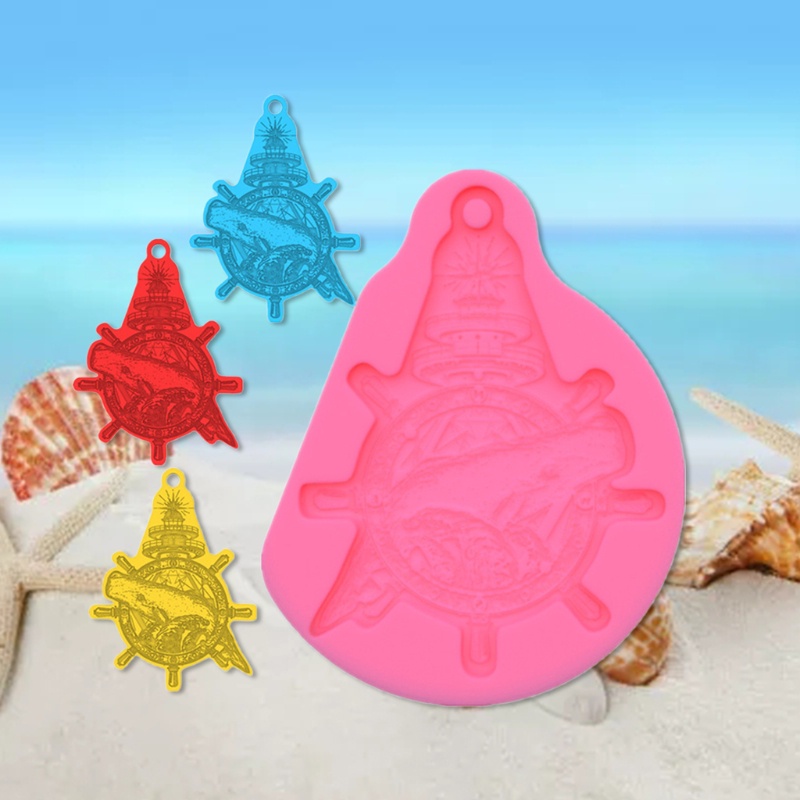 SIY  Ocean Theme Whale Keychain Epoxy Resin Mold Necklace Pendant Silicone Mould DIY Crafts Jewelry Casting Tools