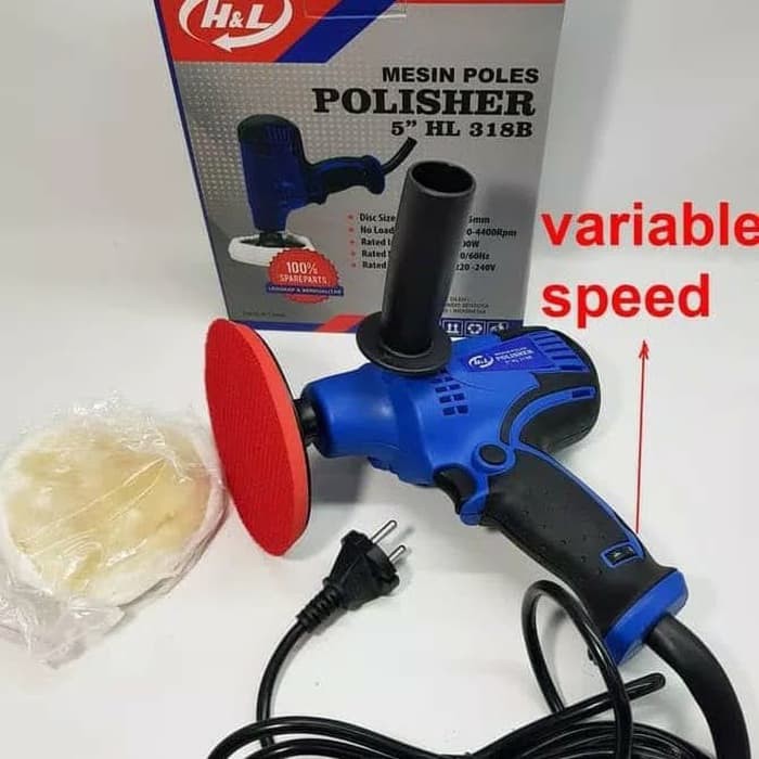 Mesin poles mini 5 inch HNL variabel speed HL318