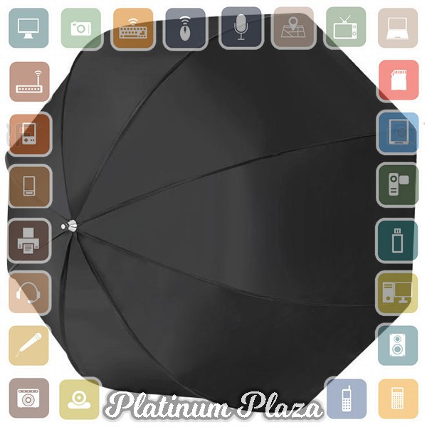 TaffSTUDIO Payung Octagon Softbox Reflektor 80CM untuk Flash Speedlight - LD-T`F7P64M-- Black/Silver